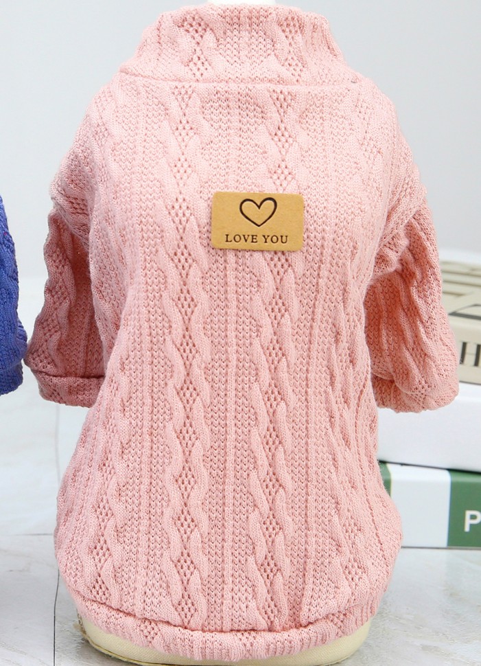 Кофта-свитер «LOVE YOU» розовой